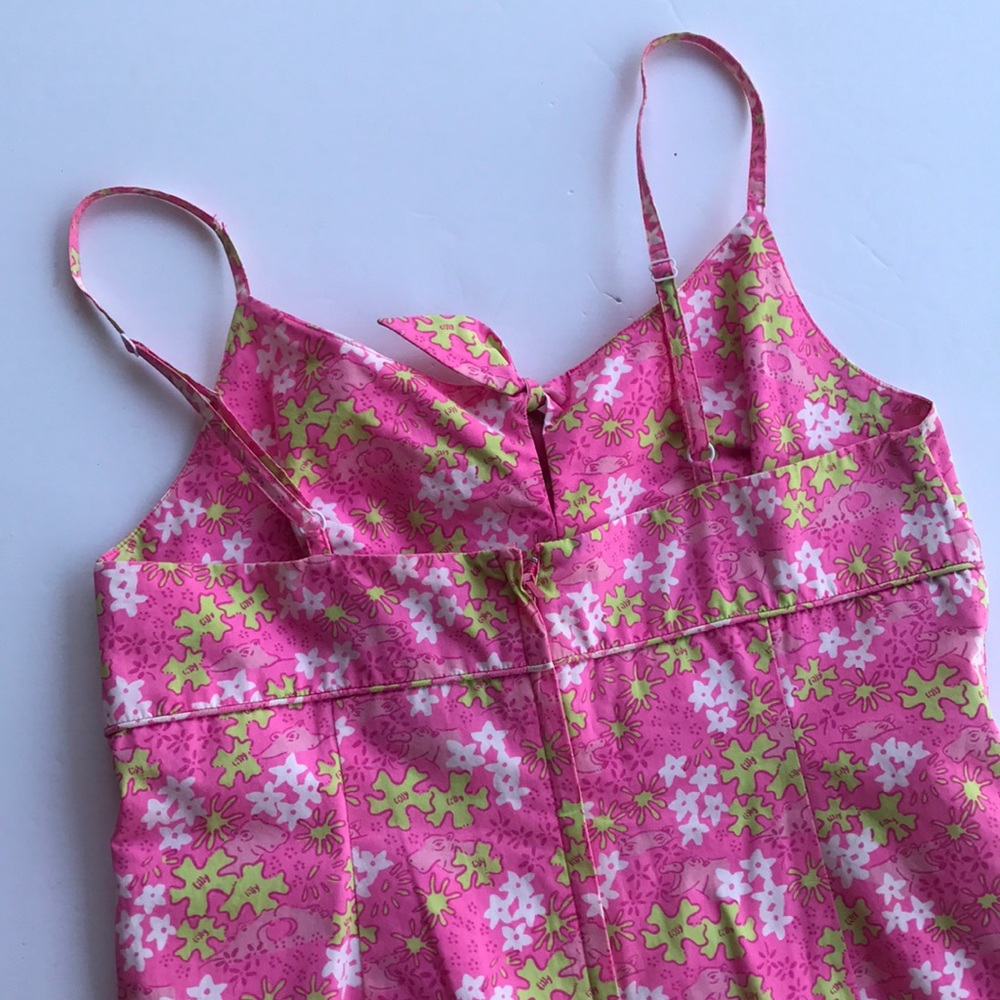 Rare Vintage Lilly Pulitzer Dress White Label Sundress 10 Shift Slip Barbie Pink - Picture 11 of 15